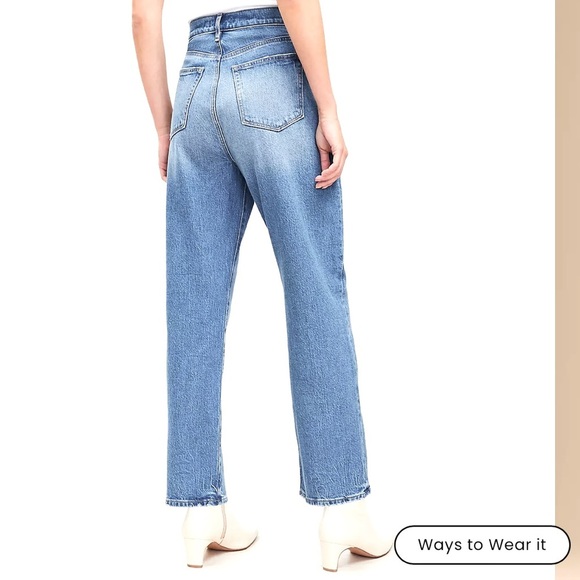 LOFT The Straight High Rise Cropped Jeans Size 26/2 - Picture 3 of 8